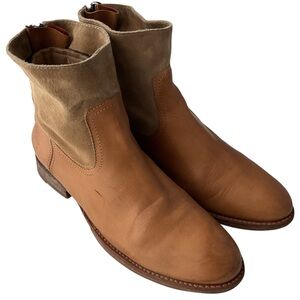 Frye Jamie Brown Smooth Leather Zip Ankle Boots Women’s Size 9B